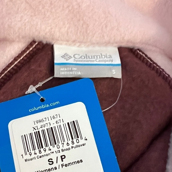 NWT Women's Columbia Mount Cannon 1/2 Snap Fleece Pullover Top Shirt Size SMALL - Picture 5 of 5